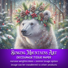 ホリークラウンデカップ冬のホッキョクグマ 薄葉紙