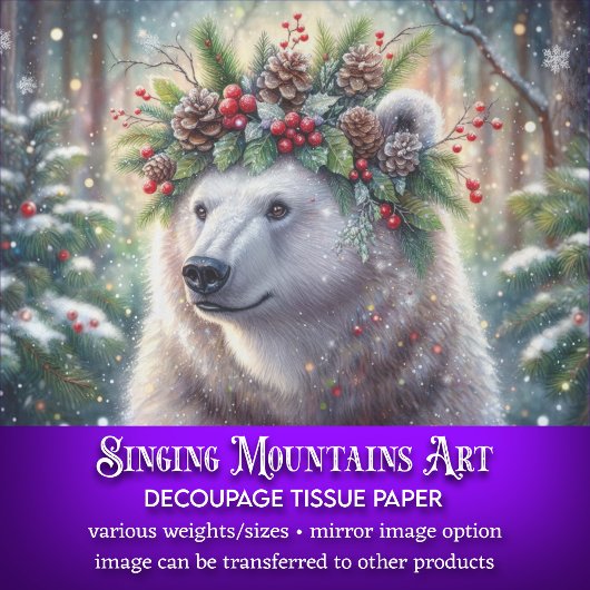 ホリークラウンデカップ冬のホッキョクグマ 薄葉紙