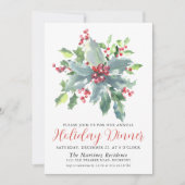 ホリークラシックベリーグリーンリーホリデーディナー 招待状 (正面)