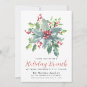 ホリークラシックベリーグリーンリーホリデーブランチ 招待状 (正面)
