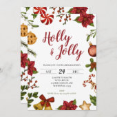 ホリークリすてきスマスホリデーパーティー招待状 招待状 (正面/裏面)