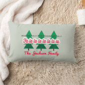 ホリークリスマスの枝でホールを飾る ランバークッション (ブランケット)