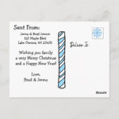 ホリークリスマスの雪だるますてきをお願い ポストカード (裏面)