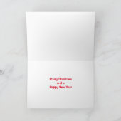 ホリークリスマスを飾ったかわいい漫画の犬 シーズンカード (内部)