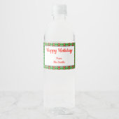 ホリークリスマスウォーターボトルラベル ペットボトルラベル (正面)