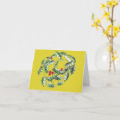 ホリークリスマスカード カード (黄色い花)