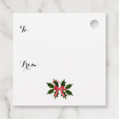 ホリークリスマスギフトメッセージカード フェイバータグ (裏面)