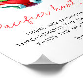 ホリークリスマスサンタベビーシャワーおしゃぶり狩り ポスター (角)