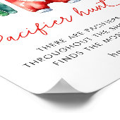 ホリークリスマスサンタベビーシャワーおしゃぶり狩り ポスター (角)