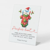 ホリークリスマスサンタベビーシャワーおしゃぶり狩り 台座サイン (正面)