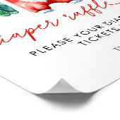 ホリークリスマスサンタベビーシャワーおむつラッフル ポスター (角)