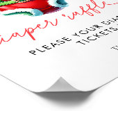 ホリークリスマスサンタベビーシャワーおむつラッフル ポスター (角)