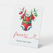 ホリークリスマスサンタベビーシャワーのお気に入りサイン 台座サイン (正面)