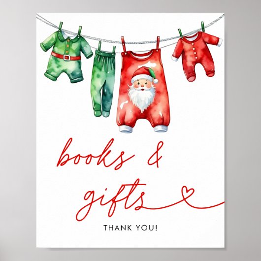 ホリークリスマスサンタベビーシャワーブック&ギフト ポスター (正面)