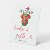 ホリークリスマスサンタベビーシャワーブック&ギフト 台座サイン (正面)