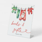 ホリークリスマスサンタベビーシャワーブック&ギフト 台座サイン (正面)