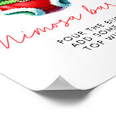 ホリークリスマスサンタベビーシャワーミモザバー ポスター (角)