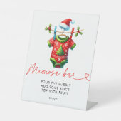 ホリークリスマスサンタベビーシャワーミモザバー 台座サイン (正面)