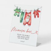 ホリークリスマスサンタベビーシャワーミモザバー 台座サイン (正面)