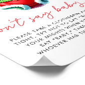 ホリークリスマスサンタベビーシャワー言わないベビー ポスター (角)