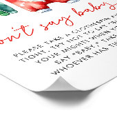 ホリークリスマスサンタベビーシャワー言わないベビー ポスター (角)