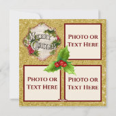 ホリークリスマスフラットカードとメリークリスマス シーズンカード (裏面)