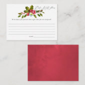 ホリークリスマスブライダルシャワーデイトナイトアイディア エンクロージャーカード (正面/裏面)