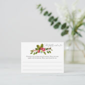 ホリークリスマスブライダルシャワー エンクロージャーカード (スタンド正面)