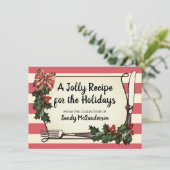 ホリークリスマスベーキング料理レシピカード 招待状 (スタンド正面)