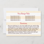 ホリークリスマスベーキング料理レシピカード 招待状 (裏面)