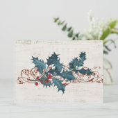 ホリークリスマスミュージック空白のヴィンテージホリデーカード シーズンカード (スタンド正面)