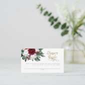 ホリークリスマス冬フローラおむつラッフルカード プレイスカード (スタンド正面)