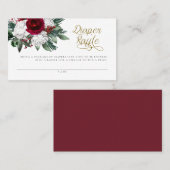 ホリークリスマス冬フローラおむつラッフルカード プレイスカード (正面/裏面)