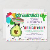 ホリーグアカモールフィエスタバースデーパーティー 招待状 (正面)