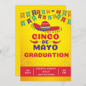 ホリーグアカモールフィエスタ卒業式パーティー 招待状 (正面/裏面)