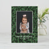 ホリーグリーンリークリスマスフォトホリデーカード シーズンカード (スタンド正面)