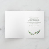 ホリーグリーンリースサークル写真メリークリスマス シーズンカード (内部)