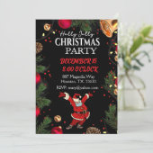 ホリーサンタすてきクリスマスパーティの招待状 招待状 (スタンド正面)