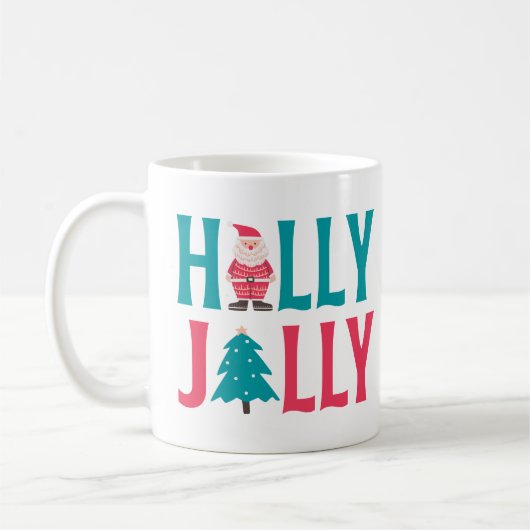ホリーサンタすてきクリスマス コーヒーマグカップ (左)