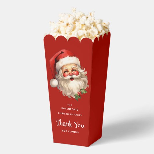 ホリーサンタすてきクロースレトロクリスマスサンキュー フェイバーボックス (はじけた状態)