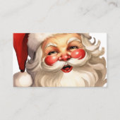 ホリーサンタすてきクロースレトロスタイルクリスマス 名刺 (正面)
