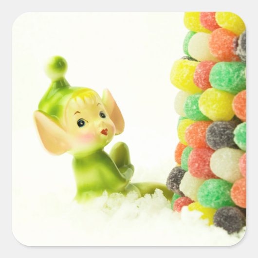 ホリーザピクシー小妖精や小人 スクエアシール (正面)