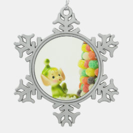 ホリーザピクシー小妖精や小人 スノーフレークピューターオーナメント