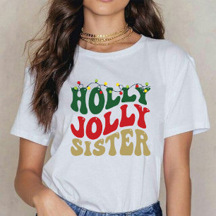 ホリーシスターすてきスクリスマスグルービーホワ素朴イト Tシャツ