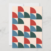 ホリージェイリー レトロ ジオメトリック パターン クリスマス パーティー 招待状 (裏面)