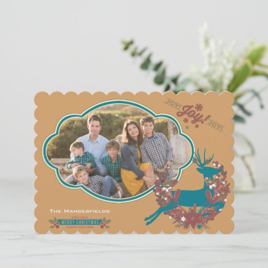 ホリージョイすてきスクリスマスホリデーフォトカード シーズンカード (スタンド正面)