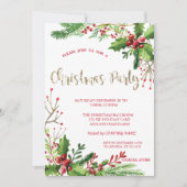 ホリースタイリッシュベリー会社クリスマスパーティー 招待状 (正面)