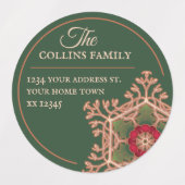 ホリースターグリーン住所 シール (デザイン1)