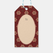 ホリースターレッド伝統的クリスマスプレゼントラベル ギフトタグ (裏面)