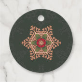 ホリースターヴィンテージグリーンクリスマスギフトラベル フェイバータグ (正面)